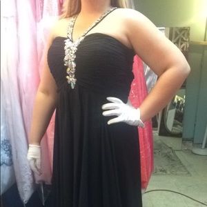 Black floor length formal dress